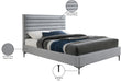 Hunter Linen Textured Full Bed Grey - HunterGrey-F