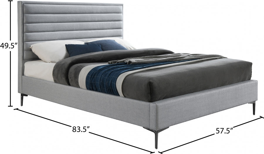 Hunter Linen Textured Full Bed Grey - HunterGrey-F