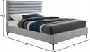 Hunter Linen Textured King Bed Grey - HunterGrey-K