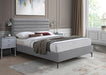 Hunter Linen Textured King Bed Grey - HunterGrey-K