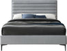 Hunter Linen Textured Queen Bed Grey - HunterGrey-Q