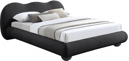 Hyde Boucle Fabric Full Bed (3 Boxes) Black - HydeBlack-F