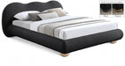 Hyde Boucle Fabric Queen Bed (3 Boxes) Black - HydeBlack-Q