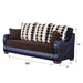 Illinois 86 in. Convertible Sleeper Sofa in Brown with Storage - SB-ILLINOIS - Gate Furniture