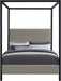 James Linen Textured Fabric Queen Bed Grey - JamesGrey-Q