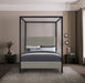 James Linen Textured Fabric Queen Bed Grey - JamesGrey-Q