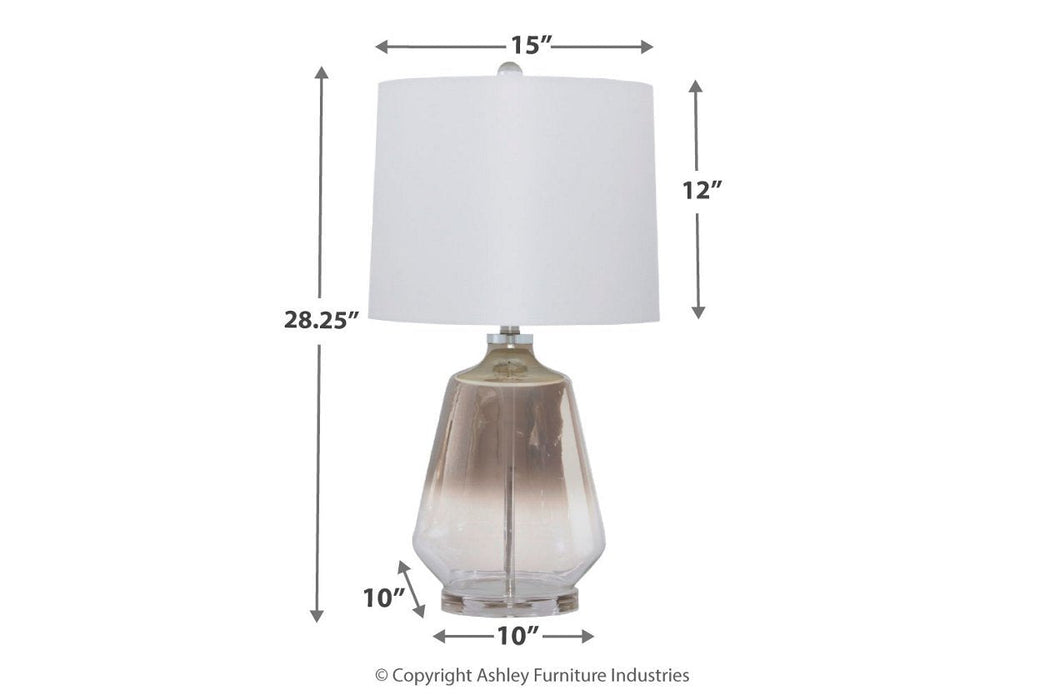 Jaslyn Silver Finish Table Lamp - L430414 - Gate Furniture