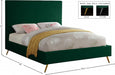 Jasmine Velvet Full Bed Green - JasmineGreen-F