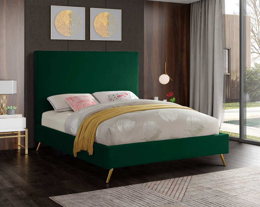 Jasmine Velvet Full Bed Green - JasmineGreen-F