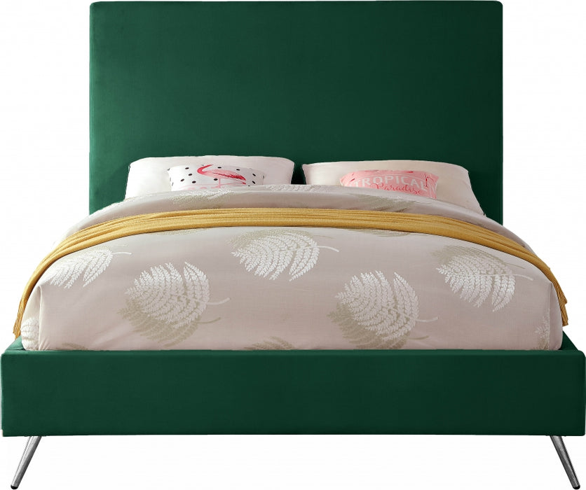 Jasmine Velvet Full Bed Green - JasmineGreen-F