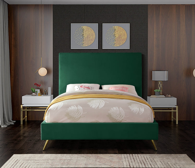 Jasmine Velvet Full Bed Green - JasmineGreen-F