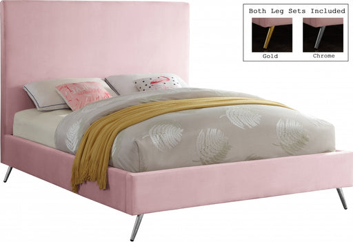 Jasmine Velvet Full Bed Pink - JasminePink-F