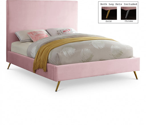 Jasmine Velvet Full Bed Pink - JasminePink-F