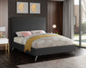 Jasmine Velvet King Bed Grey - JasmineGrey-K