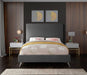 Jasmine Velvet King Bed Grey - JasmineGrey-K