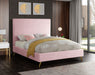 Jasmine Velvet King Bed Pink - JasminePink-K