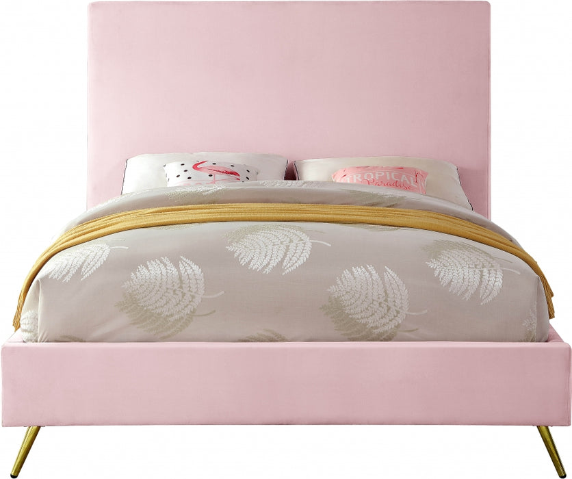 Jasmine Velvet King Bed Pink - JasminePink-K