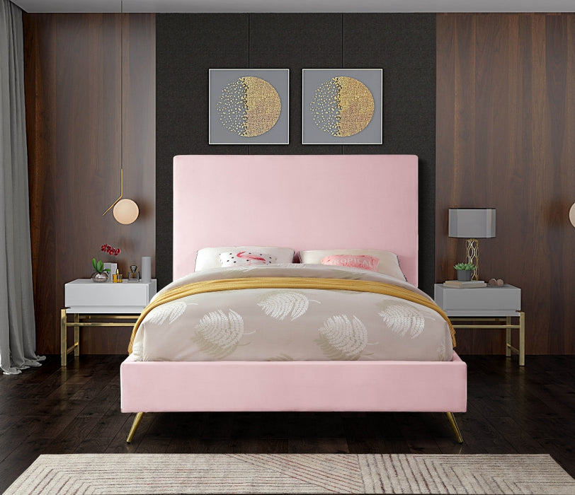 Jasmine Velvet King Bed Pink - JasminePink-K