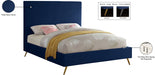 Jasmine Velvet Queen Bed Blue - JasmineNavy-Q