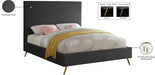 Jasmine Velvet Queen Bed Grey - JasmineGrey-Q