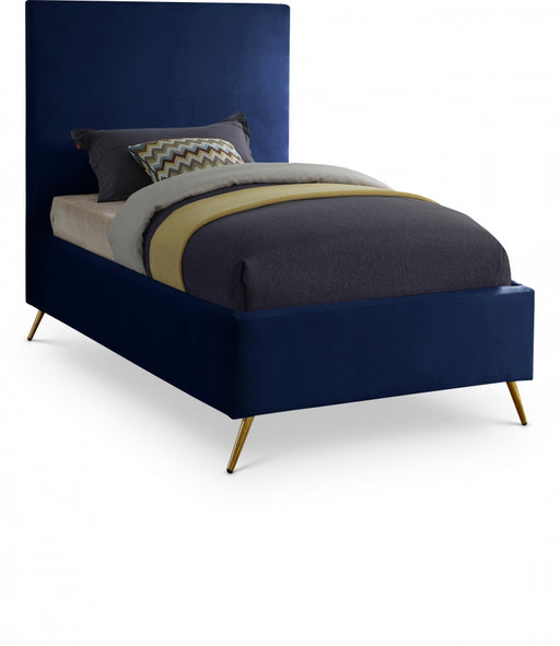 Jasmine Velvet Twin Bed Blue - JasmineNavy-T