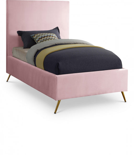 Jasmine Velvet Twin Bed Pink - JasminePink-T