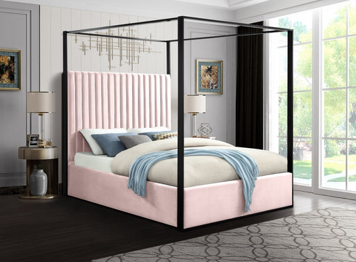 Jax Velvet King Bed Pink - JaxPink-K