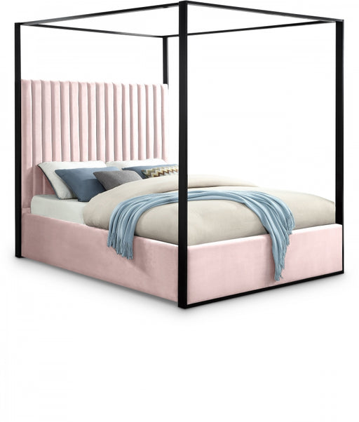 Jax Velvet King Bed Pink - JaxPink-K