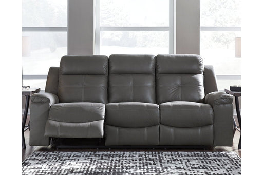 Jesolo Dark Gray Reclining Sofa - 8670588 - Gate Furniture