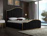 Jolie Velvet King Bed (3 Boxes) Black - JolieBlack-K