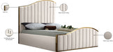 Jolie Velvet Queen Bed (3 Boxes) Cream - JolieCream-Q