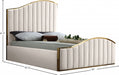 Jolie Velvet Queen Bed (3 Boxes) Cream - JolieCream-Q