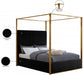 Jones Velvet King Bed Black - JonesBlack-K