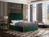 Jones Velvet King Bed Green - JonesGreen-K