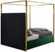 Jones Velvet King Bed Green - JonesGreen-K