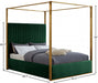 Jones Velvet King Bed Green - JonesGreen-K