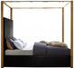 Jones Velvet Queen Bed Black - JonesBlack-Q