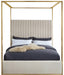 Jones Velvet Queen Bed Cream - JonesCream-Q