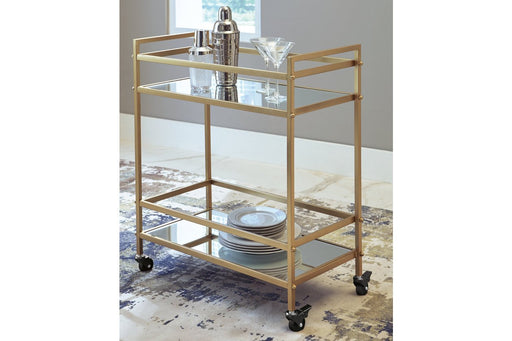 Kailman Gold Finish Bar Cart - A4000095 - Gate Furniture