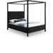 Kelly Boucle Fabric Queen Bed (3 Boxes) Black - KellyBlack-Q