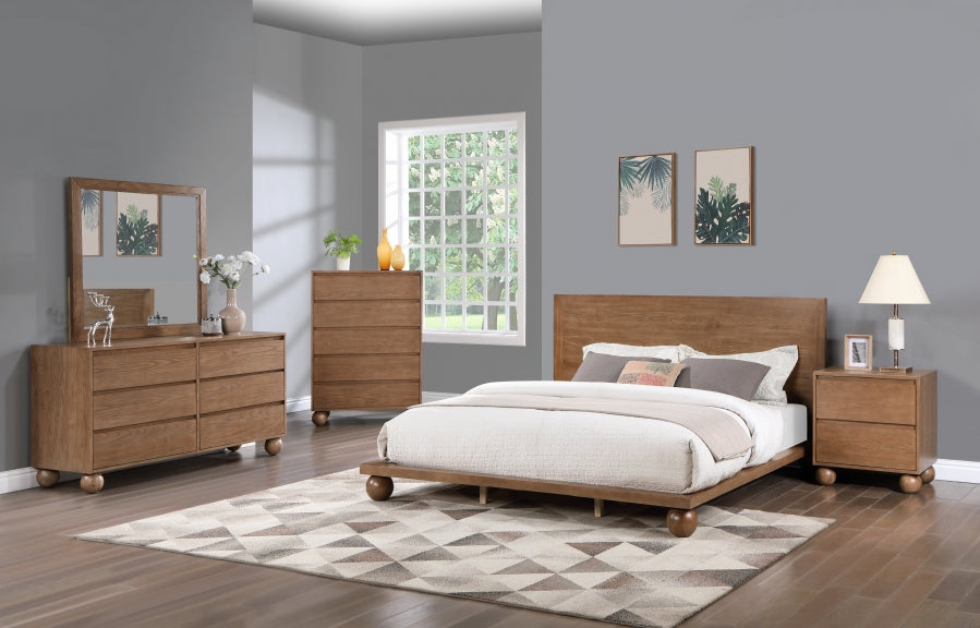 Kent King Bed (3 Boxes) Brown - KentWalnut-K