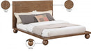 Kent King Bed (3 Boxes) Brown - KentWalnut-K