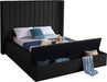 Kiki Velvet Full Bed (3 Boxes) Black - KikiBlack-F