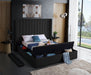 Kiki Velvet Full Bed (3 Boxes) Black - KikiBlack-F