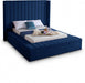 Kiki Velvet Full Bed (3 Boxes) Blue - KikiNavy-F