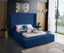 Kiki Velvet Full Bed (3 Boxes) Blue - KikiNavy-F