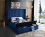 Kiki Velvet Full Bed (3 Boxes) Blue - KikiNavy-F