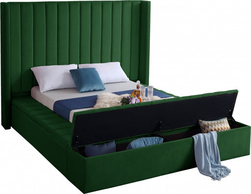 Kiki Velvet Full Bed (3 Boxes) Green - KikiGreen-F