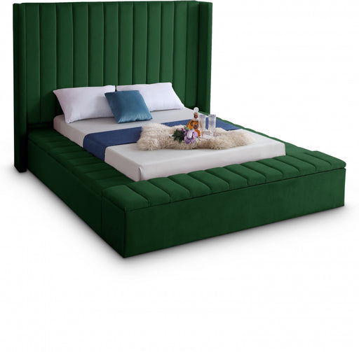 Kiki Velvet Full Bed (3 Boxes) Green - KikiGreen-F