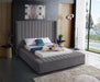 Kiki Velvet Full Bed (3 Boxes) Grey - KikiGrey-F